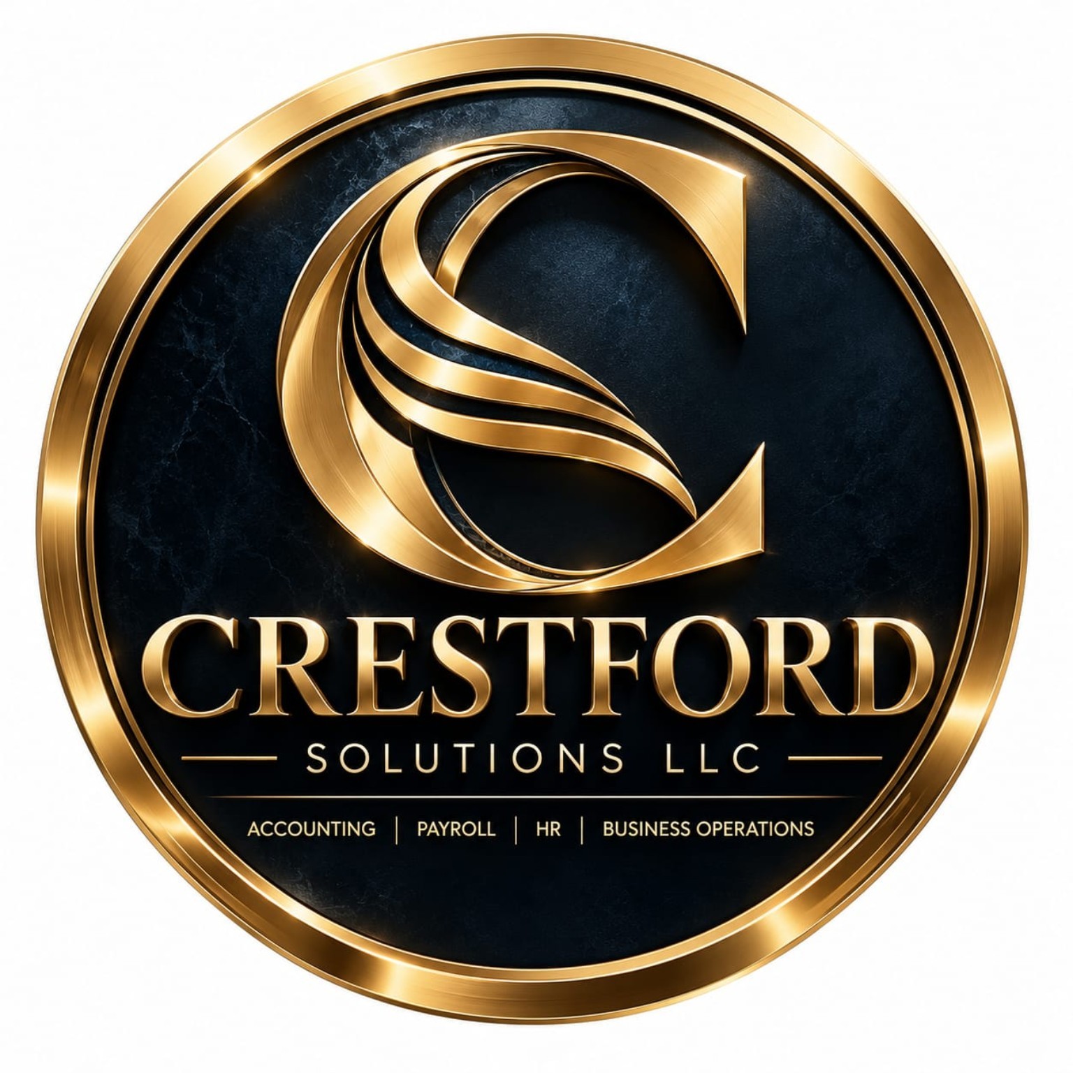 Crestford Solutions LLC gold emblem